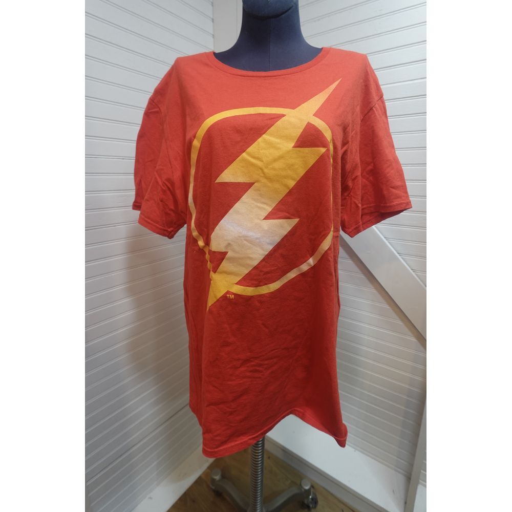 Retro The Flash tshirt Men's large Unisex DC comics 100% Cotton‎ Graphic Tee